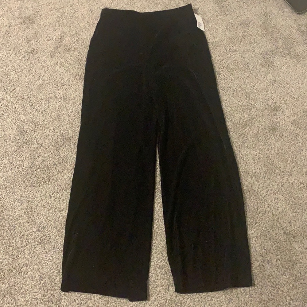H&M Black Velvet Pants, NWT